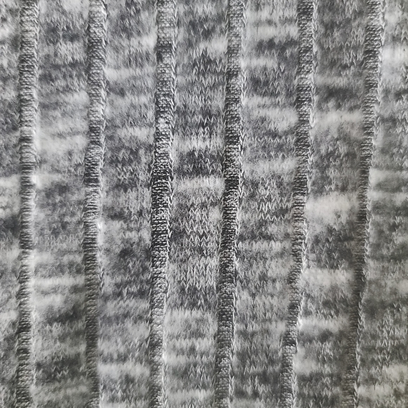 Forever 21 Contemporary Heather Gray Knit Dress MIDI Long V Neck Long Sleeve L - Picture 10 of 10